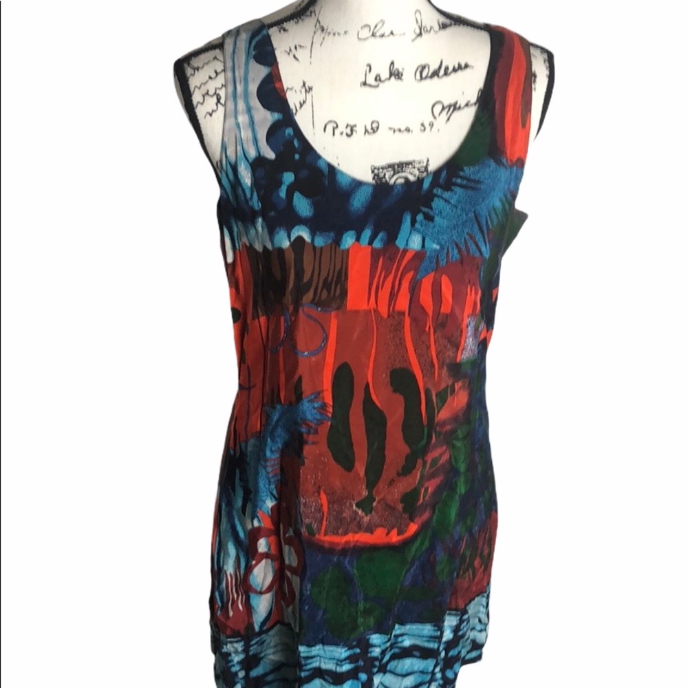Multicolor Sleeveless Dress Women’s Size M